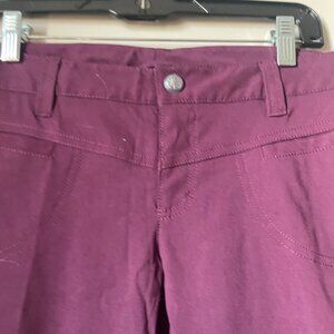 Athleta Womens Dipper Low Rise Outdoor Hiking Cargo Pants Plum Size 8 Trail NWT